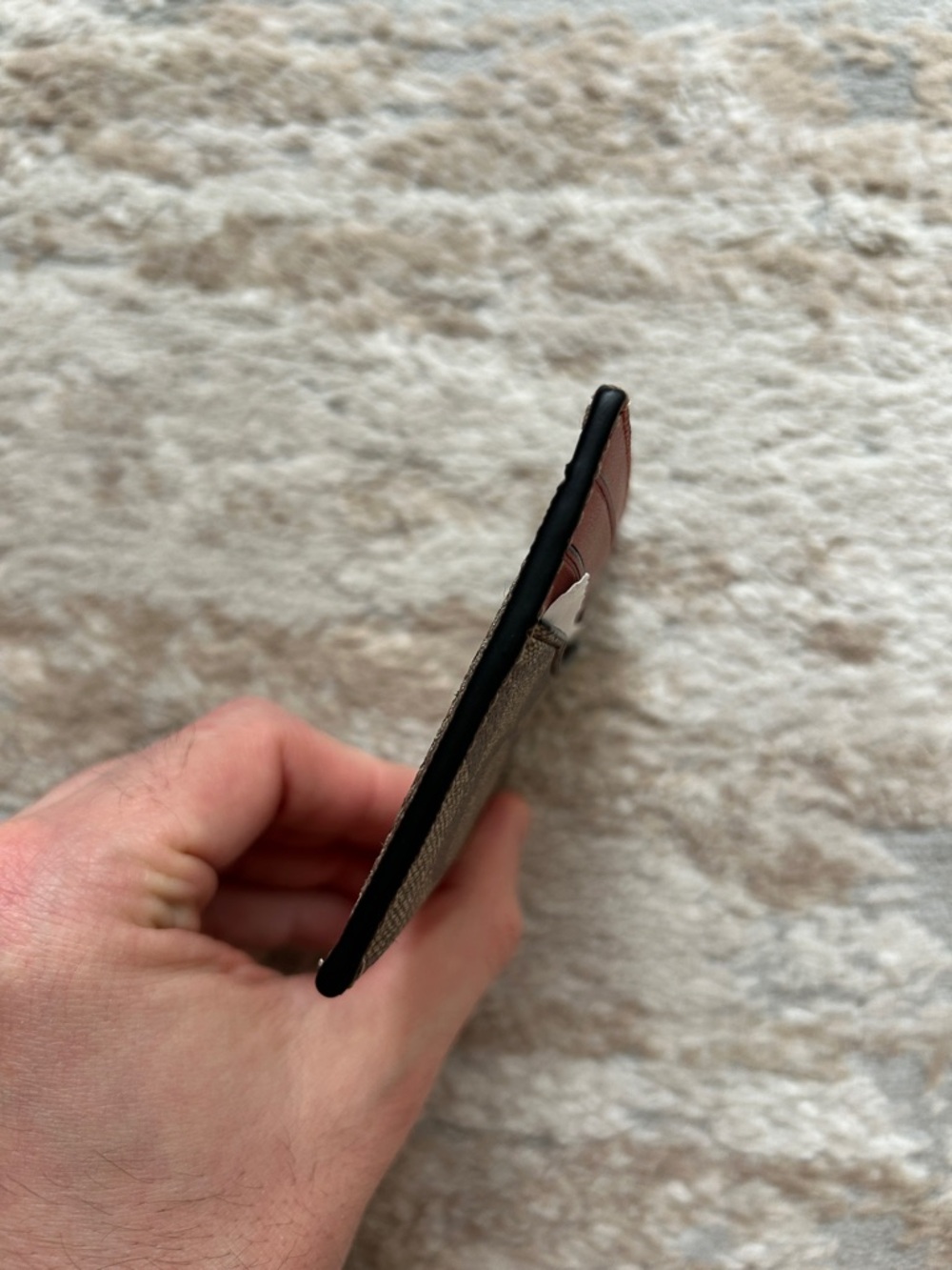 Coach Brown Signature Canvas & Leather Card Holder - Picture 6 of 6